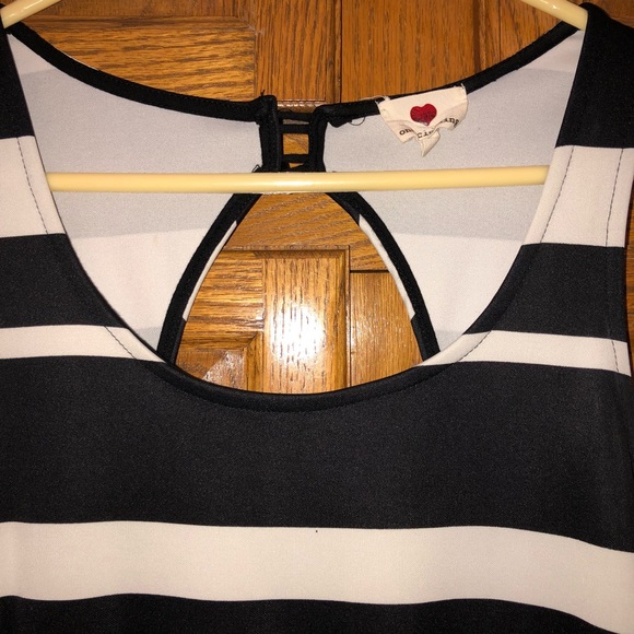 Adorable Striped Dress with Cutout on Back! - Picture 2 of 5